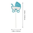 thumbnail image 2 of FOMIYES Cupcake Toppers Blue Paper 10Pcs 2x2in, 2 of 8