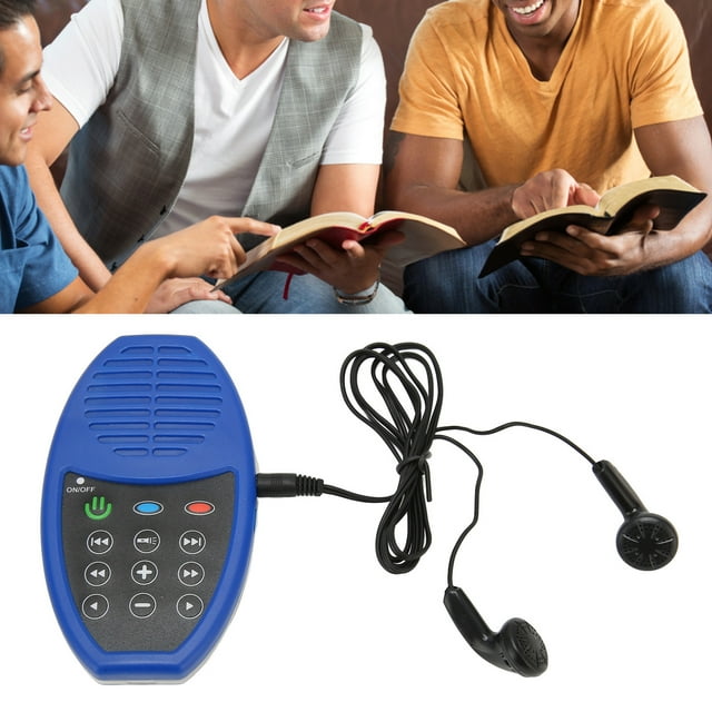 Bible Reader, 4G Capacity Solar Charging Audio Bible Player with LED Light, Portable Compact Bible Player for Bible Listener