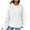 White, variant on IROINNID Hoodie for Women Long Sleeve Waffle Drawstring Hoodie Solid Plain Basic Tops Loose Fit Pullover,Navy