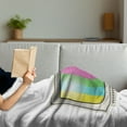 thumbnail image 3 of 1970s Soft Flannel Fleece Throw Blanket, Vintage Tv Design Vertical Colorful Lines and Antenna Television Retro Motif, Cozy Plush for Indoor and Outdoor Use, 60" x 80", Multicolor, by Ambesonne, 3 of 5