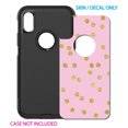 thumbnail image 2 of DistinctInk Custom SKIN / DECAL compatible with OtterBox Commuter for iPhone XR (6.1" Screen) - Pink & Gold Print - Polka Dots Pattern, 2 of 5