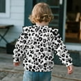 thumbnail image 5 of Xixirimido Black Gray Leopard Print Toddler Girls Sweatshirt Long sleeve Pullover Top Crewneck Sweater Kids Cute Graphic Pullover Sweater Fall Winter Clothes, for 2-3T, 5 of 7