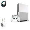 Microsoft Xbox One S 1TB, 4K Ultra HD White with BOLT AXTION Cleaning Kit Headset Bundle Like New