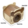 thumbnail image 3 of Natural Wood Hamster House Maze Multi-Chamber Hideout and Removable Platform, Wooden Small Animal Habitat Hideaway for Hamsters and Gerbils(4.7Inch,A), 3 of 6