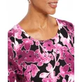 thumbnail image 3 of JM Women's Collection Printed Scoop-Neck Top Purple Size Medium, 3 of 3