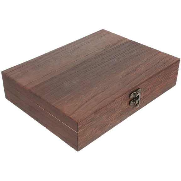 Raindrops Wooden Box Box Bin Flip Storage Storage Box Man 26.00X20.00X6.00CM Brown