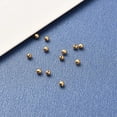 thumbnail image 3 of 100pc Brass Beads Long-Lasting Plated Round Real 18K Gold Plated 2mm Hole: 0.5mm, 3 of 4
