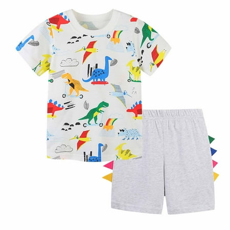 

Summer Savings Clearance! 2023 TUOBARR Toddler Boy Clothes Baby Boys Round Neck Short Sleeve Cotton Stripe Fashion English Print T-shirt Shorts Clothes Set Multicolor 3-4 Years