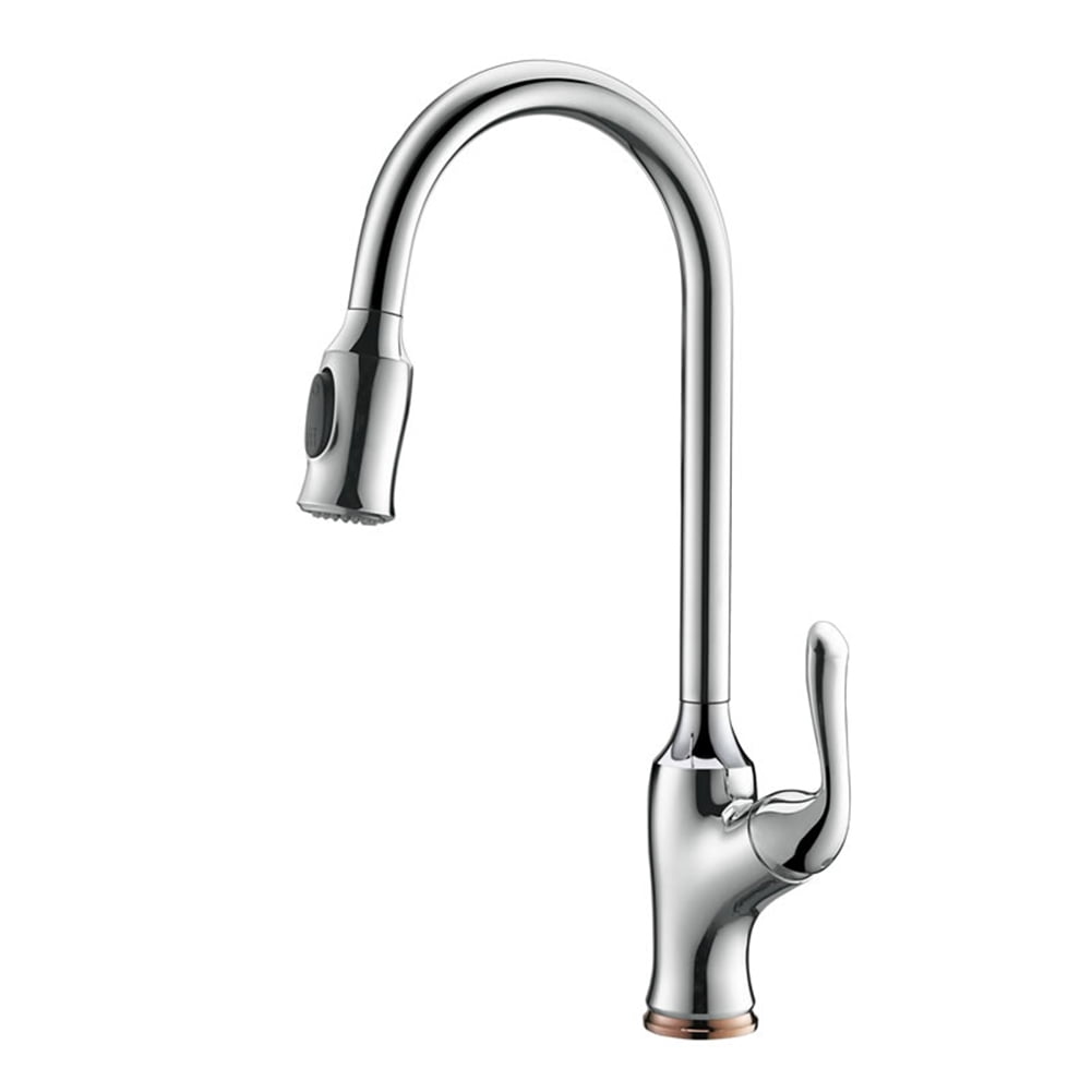 Kepooman Pull-Down Kitchen Sink Faucet, Mixer Tap Matte with Spray Head, Silver Kepooman Pull-Down Kitchen Sink Faucet, Mixer Tap Matte with Spray Head, Silver