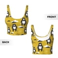 thumbnail image 6 of Uemuo Cartoon Bear Yellow Pattern Women's Sports Bra - High Impact Support, Breathable, and Comfortable Athletic Bra for Running, Yoga, and Workouts, 6 of 9