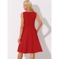 thumbnail image 3 of DARING DIVA Sweetheart Neck Swing Sleeveless Dress L Red, 3 of 6