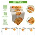 thumbnail image 5 of Orange Pumpkins Fall Table Runner Linen Burlap Table Runner 90 Inches Long Thanksgiving Autumn Striped Dresser Scarves for Kitchen Island Coffee Dining Room Party Wedding Holiday Decoration 13"x90", 5 of 8