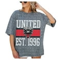 thumbnail image 2 of Women's-Gameday Couture  Gray D.C. United Oversized Mini Rhinestone Classic T-Shirt, 2 of 5