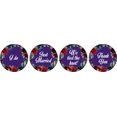 thumbnail image 1 of Darling Souvenir DIY Pack Of 190 Pcs Wedding Floral Border Stickers Chocolate Labels-Violet, 1 of 1