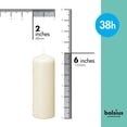 thumbnail image 2 of Pillar Candles Bolsius Ivory, 2 x 6 pulgadas, sin perfume, juego de 20, 2 of 8