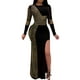 thumbnail image 1 of Vestido Nagfar Rhinestone sexy con abertura de manga larga para mujer, 1 of 6