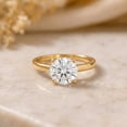 thumbnail image 3 of Rosec Jewels Lab Grown 2 Carat Diamond Engagement Ring for Women - IGI Certified - E-VS1 Quality - with Jewelry Box, 14K Yellow Gold, US 7.00, 3 of 8