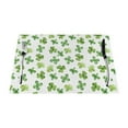 thumbnail image 1 of ZNDUO Placemats, 1 PCS Heat Resistant Stain Resistant Woven PVC Insulation Placemats, Durable Washable Elegant Table Mats for Dining-Green Four Leaf Clover, 18"x12", 1 of 6