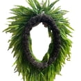 thumbnail image 5 of Fern Wreaths for Front Door,All Year Round,Button Fern Wreath, Greenery , Spring Wreath for Christmas Porch Entryway Indoor Outdoor Home Decor(22 inch), 5 of 7