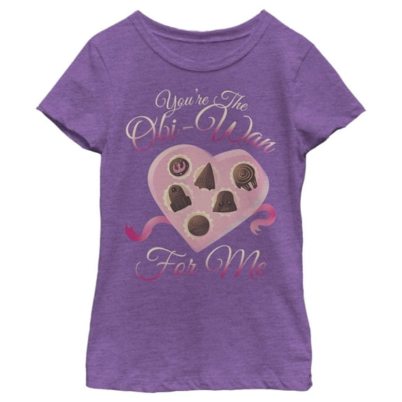 Girl's Star Wars Valentine You're the Obiwan For Me  Graphic Tee Purple Berry X Large