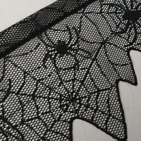 Ustyle Halloween Black Long Fireplace Mantel Cover Scarf ...