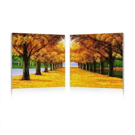 UPC 847321011342 product image for Autumnal Boulevard Mounted Print Diptych in Multicolor | upcitemdb.com