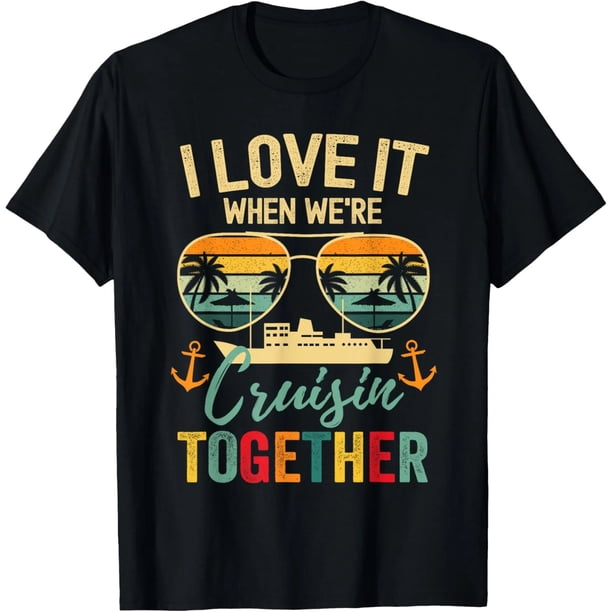 Camiseta de Mujer Extra Grande Negra - Cruise Squad 2024 Conjuntos a Juego para Parejas, Amigos y Familia