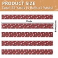 thumbnail image 3 of 5 Rolls Christmas Ribbon 1.5 inch Wide Decorative Ribbon for Gift Wrapping and Holiday Decorations Cute Pink Strawberry Pattern, 3 of 7