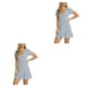 thumbnail image 4 of Minnieouse Vestidos con cuello en V para dama Estampado de flores rotas Tallas múltiples Mujeres sexy Vestido con estampado Trabajo Fiesta de Caqui S 2piezas Minnieouse CBP375213, 4 of 6