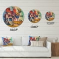 thumbnail image 4 of Designart 'A Red Roof House With In The Village' Modern Wood Wall Clock, 4 of 5