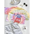 thumbnail image 3 of 4Th July Flag Fireworks Tie Dye Spiral Women -Image by Shutterstock, Female x-Large, 3 of 4