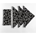 thumbnail image 1 of Vargottam Designer Cotton Canvas Napkins - Set of 12, 20-Inch, Black Leaves Design, Durable & Absorbent Cloth Napkins for Dining, Parties, and Home Decor - Machine Washable, 1 of 7