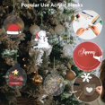 thumbnail image 4 of 30 Pcs Clear Acrylic Christmas Ornaments, 3 Inch Round Acrylic Blanks Christmas Hanging Ornaments with Red Green Ribbon, DIY Circle Ornament for Christmas Tree Hanging Decoration Crafting, 4 of 7
