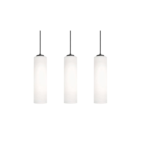 LEOP0412MBBKLNR3 AFX Leo - 3 Light Pendant-7.5 Inch Tall and 36 Inch Wide-Black Finish