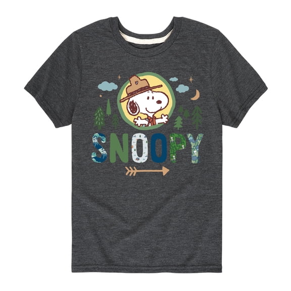 Peanuts - Ranger Snoopy - Toddler And Youth Short Sleeve Graphic T-Shirt