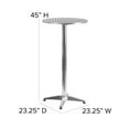 thumbnail image 6 of BizChair 23.25" Round Aluminum Indoor-Outdoor Bar Height Table with Flip-Up Table, 6 of 7
