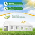 thumbnail image 6 of 20x32 FT Party Tent with 3 Storage Bags & Removable Sidewalls, Waterproof PE Canopy for Wedding Receptions, Camping & Commercial Outdoor Events, 6 of 9