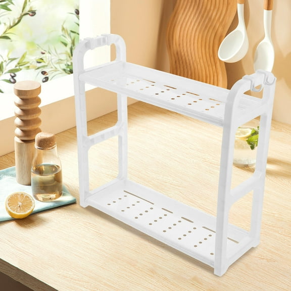 GOOHOCHY  2 -Tier Spice Rack Organizer for Cabinet Organiser Double