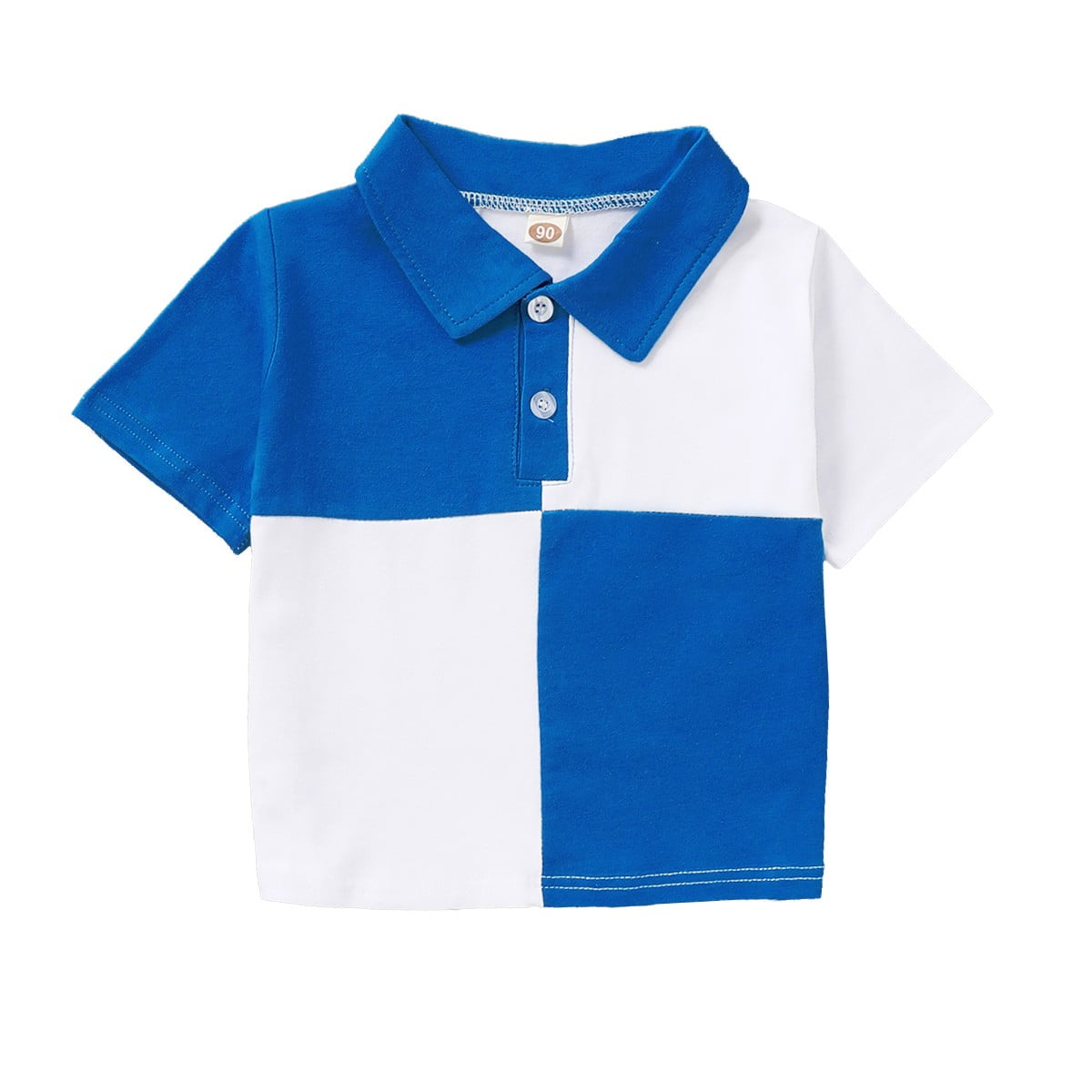 NEW Boys Polo Shirt Long Sleeved Top Ages 5-6 Years Blue Casual Cotton Rugby Top 