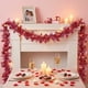 thumbnail image 4 of Set de decoraciones para San Valentín | Serpentinas de cinta, guirnaldas en forma de corazón, plástico, rosa vino, 196,8x3,5 pulgadas | Fondo de fiesta navideña, fácil almacenamiento, exposición en, 4 of 9