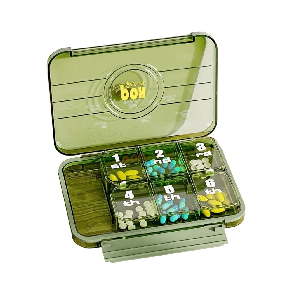 7/21/28 Grids Weekly Pill Organizer 7 Day Compact Carry With Ease Box