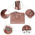 thumbnail image 4 of KAWELL Small Women Wallet Leather Bifold Card Holder RFID Blocking with ID Window, 4 of 8