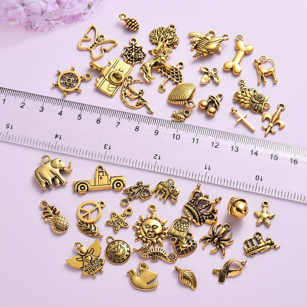 40 Pieces Valentine's Day Charms for Jewelry Making Light Bulb Metal Charms  Gold Plate Earring Making Charms Cute Charms for Bracelets Crafts Jewelry