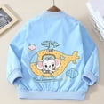 thumbnail image 5 of Asxite Toddler Fashion Casual Loose Print Zip Up Jacket Stand Collar Long Sleeve Fall Winter, 5 of 7