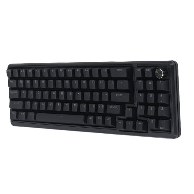 Clavier de Jeu Mécanique à 75 %, Clavier Mécanique Rétroéclairé RVB avec Bouton de Volume, Commutateur Bleu, Touches N Retournables, Claviers de Bureau Filaires USB à 78 Touches pour PC Portable