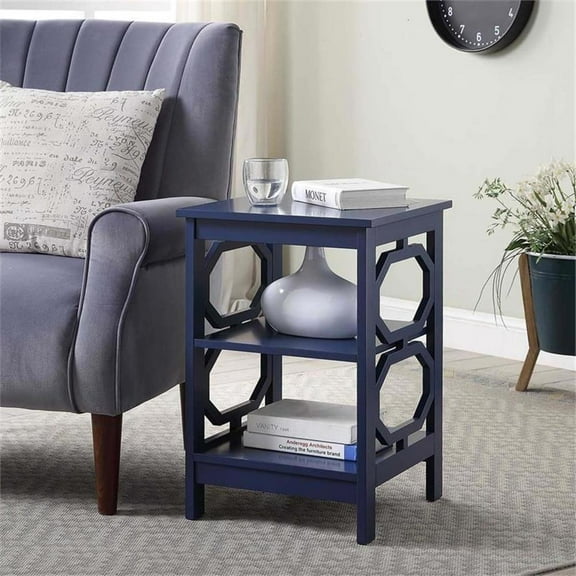 Pemberly Row End Table in Cobalt Blue Wood Finish