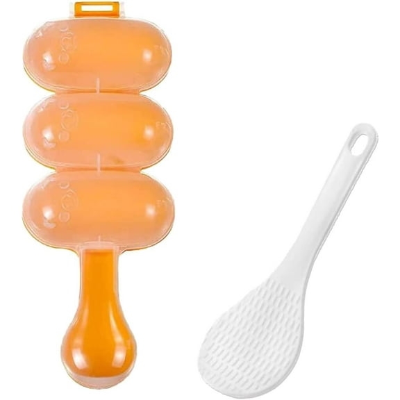 LQQBOX Rice Ball Maker, Onigiri Shaper Mold Sushi Maker, Non Stick Ball Shaped Kitchen Tool Kit with Mini Rice Scoop - Make Your Own DIY Sushi at Home