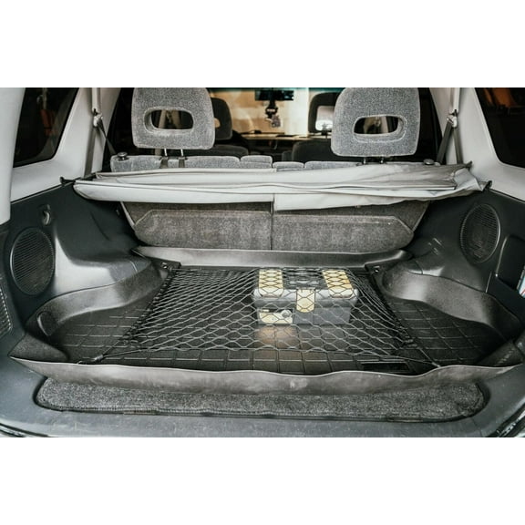 EACCESSORIES EA Rear Trunk Organizer Cargo Net for HONDA CR-V 1997-2001 – Floor Style Cargo Net for SUV – Premium Mesh Elastic Car Trunk Organizer Vehicle Carrier Storage – Compatible with HONDA CRV