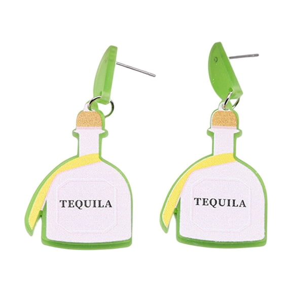 SUSHANG Mexican Orgy Earrings Mexican Carnival Earrings Stud Earrings Hat Violin Colorful Print Simple Fashion Geometric Earrings Earrings Accessories Female