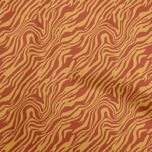 oneOone Velvet Orange Fabric Animal Skin Sewing Craft Projects Fabric Prints By Yard 58 Inch Wide